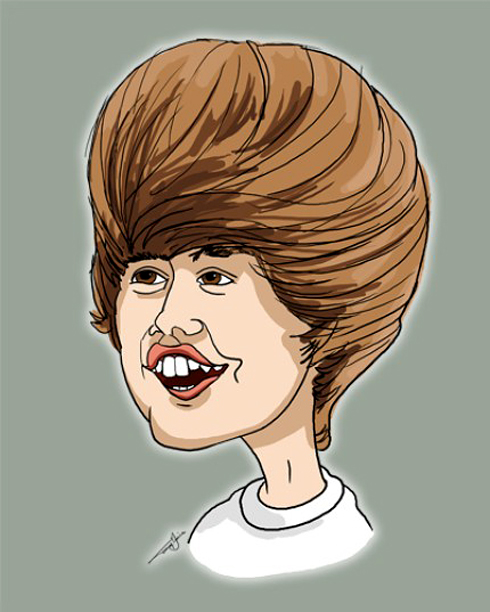 Justin Bieber caricature